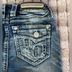 Rock Revival Distressed Blue Skinny Jeans